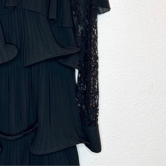 Babylon Collection Black Dress Layered Lace Made In Italy Goth 42 - Picture 7 of 11